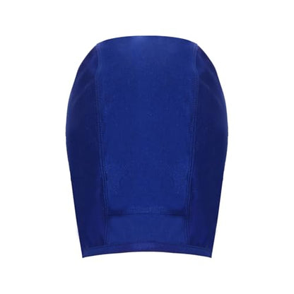YiZYiF Wrestling Hair Cap Cover Universal Fit for Any Headgear with Chin and Open Ears Long Hair Slicker for Grappling - color: Royal Blue