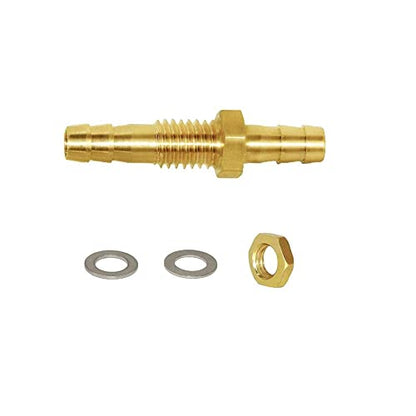 Joywayus 5 Pack 3/16" Hose Barb Thru-Bulk Head Hex Union Brass Fitting | With Flat Washer Gasket, For Water/Fuel/Air, Hose Connection, Leak-Proof Barb Connector - size: 3/16×3/16, style: 5PCS