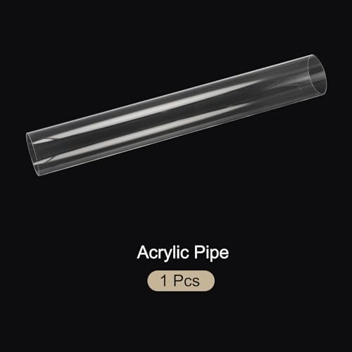 18" Clear Plastic Rigid Pipe 61mm ID x 65mm OD (2 3/8" ID x 2 9/16" OD) Acrylic Round Tubing, [for Plumbing, Hydraulics, Aquarium] - size: 2.375" x 2.5625"