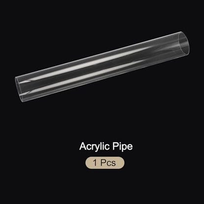 18" Clear Plastic Rigid Pipe 61mm ID x 65mm OD (2 3/8" ID x 2 9/16" OD) Acrylic Round Tubing, [for Plumbing, Hydraulics, Aquarium] - size: 2.375" x 2.5625"