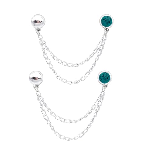 Multipurpose Trouser Hems Clips Headscarf Pin Hijab Magnets with Chain for Quick Attachment Strong Magnet for Sleeves & Trousers - color: Sky Blue