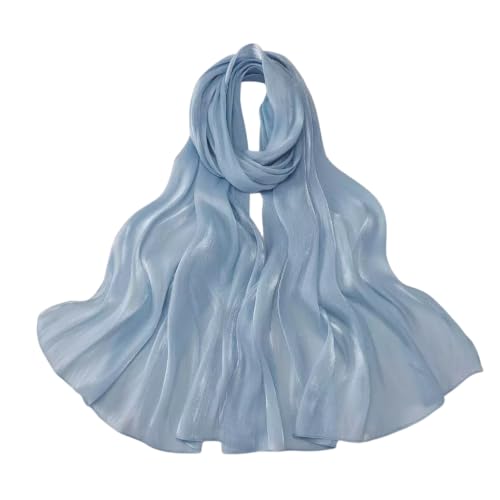 SUNDSGT Hijab Scarf for Women Silk Feeling Hijabs for Women Muslim Lightweight - color: Pale Blue