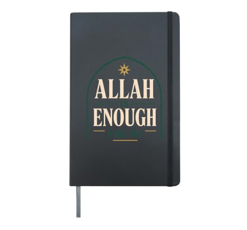 Allah Islamic Muslim Faith Reminder Ramadan Eid Gift Hardcover Journal, Black