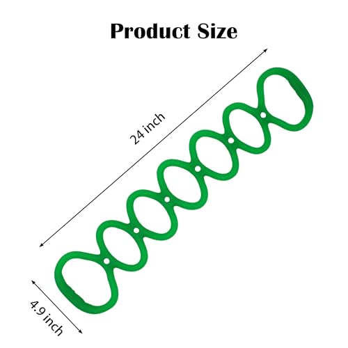 7 Ring Adjustable Loop Resistance Bands for Working Out Walk at Home，Workout Bands Exercise Stretch Band for Women&Men Fitness, Yoga, Pilates-Non-Slip, Durable Rubber, Home/Gym Use (Green)