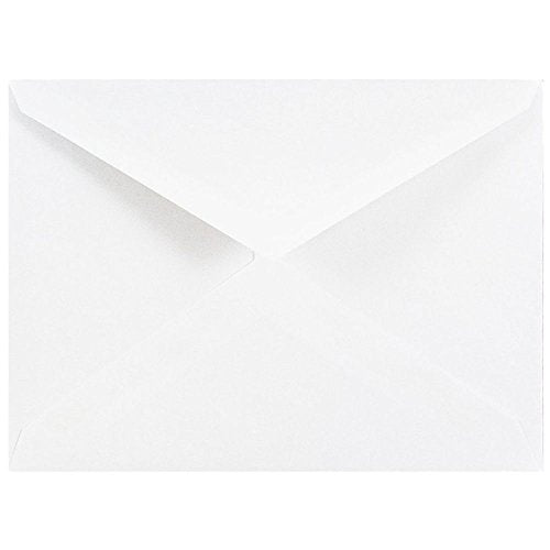 JAM PAPER 4Bar A1 Invitation Envelopes with V-Flap - 3 5/8 x 5 1/8 - White - 50/Pack - color: White V-flap, size: A1 / 4bar