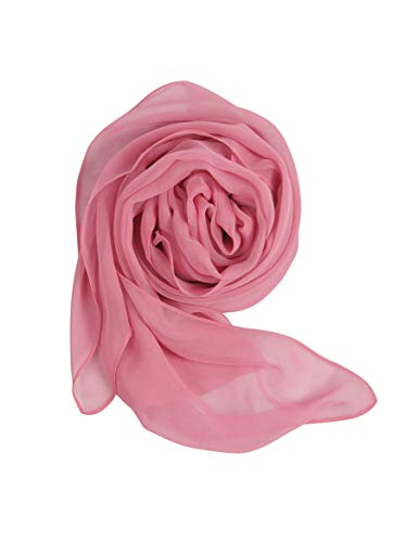 PANTONIGHT Long Chiffon Sheer Scarf For womens - color: 716 Pink
