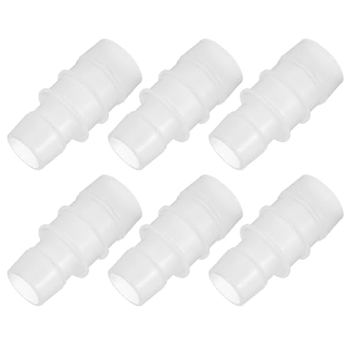 PATIKIL 7/9" to 1" 6 Pcs Plastic Hose Barb Fittings, Reducer Tube Fittings Pipe Adapter Union Splicer Joint Kit for Air Gas Water System Liquid Fuel Line Aquarium Tube Pump - size: 7/9"-1",(1.1"x2.32")