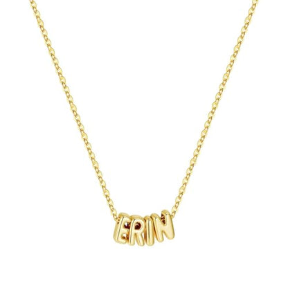 M MOOHAM Mothers Day Gifts - Custom Name Necklace 14K Gold Plated Necklace Personalized Monogram Pendant Name Necklaces for Women Trendy Jewelry Gifts for Women Mom Her Birthday Gifts - style: Erin