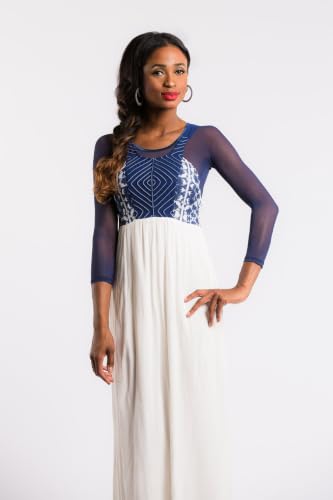 Sleevey Wonders Women’s 3/4 Length Slip-On Mesh Sleeves - color: Navy, size: Small