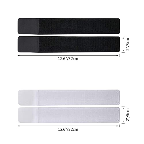 TOBWOLF 4PCS Soccer Shin Guard Strap, Anti Slip Sports Football Legging Shin Fixed Straps, Lightweight Ankle Guards for Kicking Ball, Running, Cycling