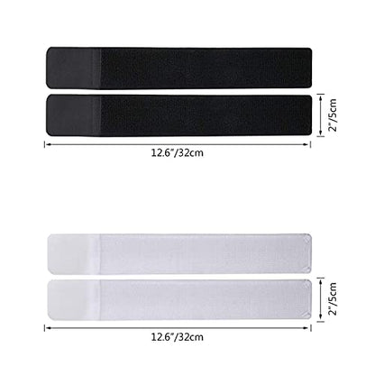 TOBWOLF 4PCS Soccer Shin Guard Strap, Anti Slip Sports Football Legging Shin Fixed Straps, Lightweight Ankle Guards for Kicking Ball, Running, Cycling