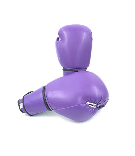 Boxing Gloves Purple Kickboxing, Grappling, Fighting, Muay Thai Training Boxing Bag Gloves, Punch Bags and Focus Pads Punching Plain-Blank Vinyl Gloves No Logo - size: 12oz