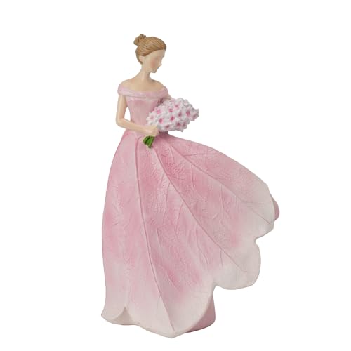 Guichifun Fairy Statue, Modern Table Decor, Pink, 5 x 3 x 7.5 Inch - color: Pink-flower, size: Small