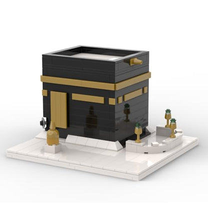 sterope Islamic Kaaba Building Block Set, Black and Gold Architecture Model, 367 Pieces Religious Educational Toy for Children, Assembly Required Eid al Fitr Gift