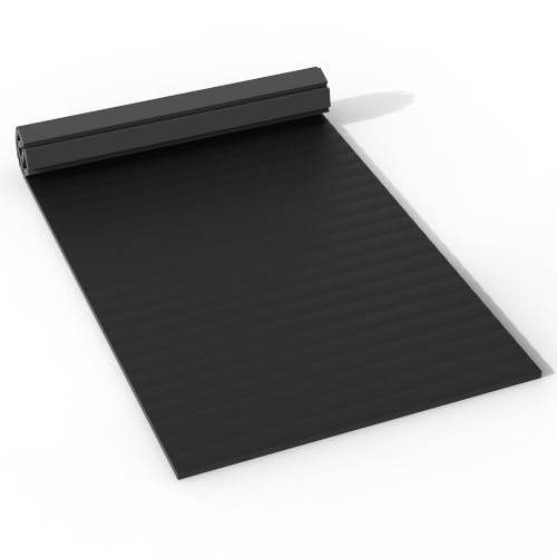 5'x10' Wrestling Mat, 1.2in Thick Roll-Up Jiu Jitsu Home Gym Mat | Waterproof Textured PVC Surface, Easy to Clean & Store, Lightweight & Portable, Ideal for Home Gym, Martial Arts & Stretching - color: Black