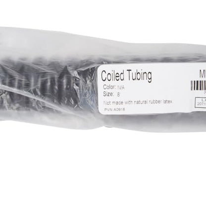 McKesson LUMEON Blood Pressure Coiled Tubing, Black, 8 ft, 1 ct | for use, Clock Face Aneroid Sphygmomanometers, Female Luer Connector, Long
