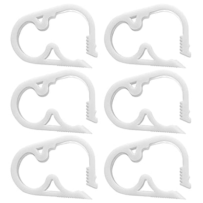 Murtenze Siphon Hose Clamp, White, 6Pcs | Flow Control Clamp, Adjustable Tube Clamp, Plastic Tubing Clamps - color: White