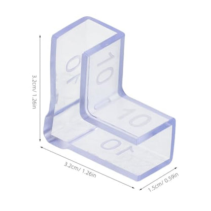 25pcs Aquarium Corner Guards 90 Degree L-Shaped Fish Tank Glass Edge Protectors 10mm Thick Safety Furniture Edge and Corner Guards