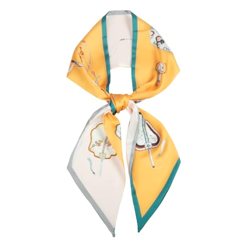 RIIQIICHY Hair Scarf for Women Like Silk Scarves Headband Neck Scarfs Twilly Purse Accessories - color: C008