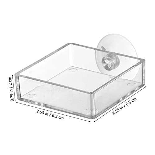 6pcs Acrylic Aquarium Feeder Bowls with Cups for Feeding Freshwater and Shrimp Tanks Compact and Convenient Food Holders