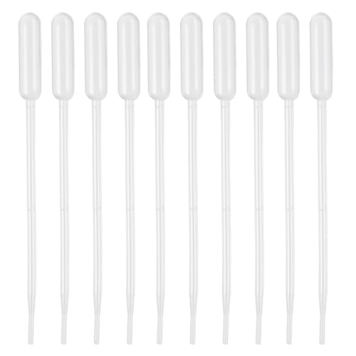 PATIKIL 0.5ml Pipettes Dropper, 60pcs Plastic Pipettes Disposable Pipette Transfer Pipette Calibrated Plastic Eye Dropper for Science Laboratory Resin DIY Crafts Art Makeup Oil - size: 0.5ml
