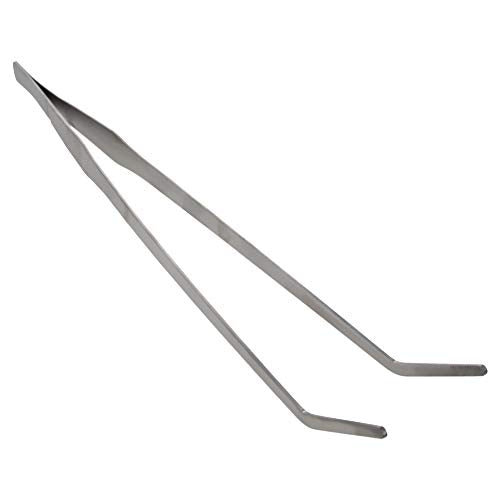Utoolmart Aquarium Plant Tweezer, Stainless Steel Curved Tweezer, 38cm, for Fish Tank Plant Aquascape Tools, Feeding Tongs, 1 Pcs - color: 1pcs, size: 38cm Curved