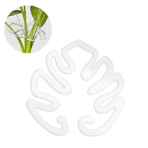 Plant Stem Support,Plastic Monstera Plant Support, Climbing Houseplant Stem Supports, Stem Hook Growth Accessories for Plant (Large-7.8in) - size: Large-7.8in
