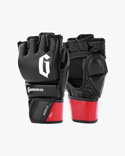 Gameness Pro Training Gloves - color: Black/White/Red, size: Small