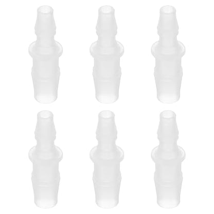 PATIKIL Hose Barb Reducer, 6 Pcs 3/8" to 1/4" Hose ID Connectors Joint Plastic Pipe Fitting Splicer Mender Union Adapter for Air Water Fuel Gas Aquarium, White - size: 3/8" to 1/4"