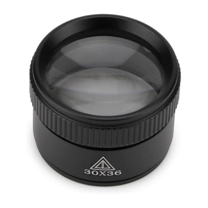 Rongon 30X Portable Jewelers Loupe Pocket Handheld Magnifier | Sturdy metal, loupe handheld magnifying glass for jeweler stamps maps antiques magazines books repair electronics (30X 36MM) - size: 30X36MM