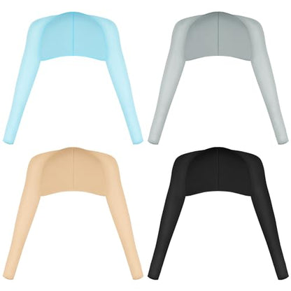 Yookat 4 Pieces Cooling Shawl Golf Cooling Shawl Arm Sleeve Sun Protection Golf Shrug for Women Men Outdoor Sports - color: Black, Gray, Nude, Blue