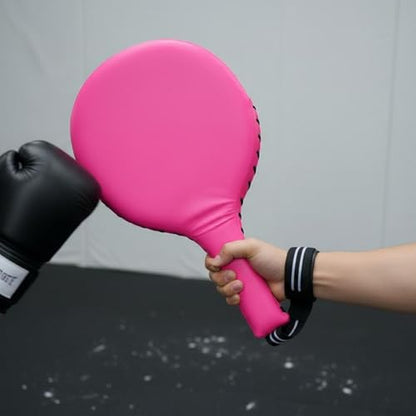 Reaction Training Paddle Stitching Kick Pad Wrist Strap Sports Gear for Beginners - color: Black