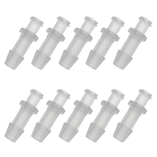 10PCS Luer Lock Adapter Clear Polypropylene Female Luer Lock Connector 1/4 inch Hose Barb Fitting Kit for Connecting Syringes Hose Laboratory Equipment