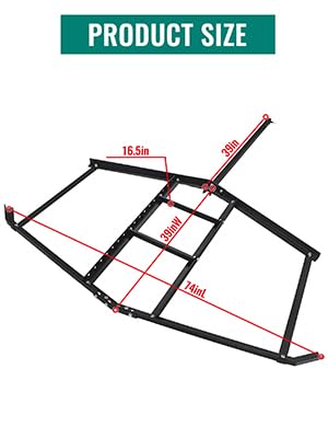 Driveway Drag Harrow 74”Width, 39" Length Driveway Drag with 2 Adjustable Bars for Field and Lawn Leveling, Driveway Grader for ATV, UTV, Garden Lawn Tractors