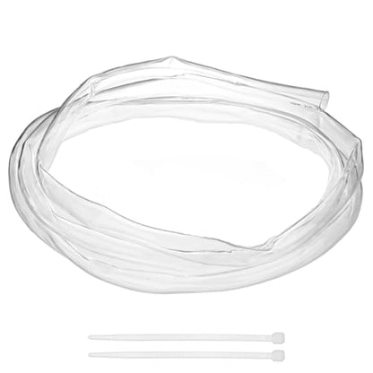 M METERXITY Vinyl Tubing 5/8" ID x 3/4" OD 10ft Flexible Plastic Tube with 2 Hose Ties, Lightweight Hybrid PVC Hose for Water Gardening/Airline/Aquarium Tubing [Clear] - size: 5/8" ID x 10ft