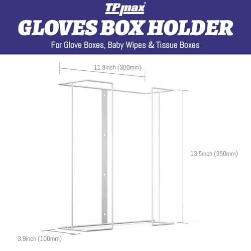 XL Gloves Box Holder,Wire Rack Dispenser for Gloves - Tissues Paper Towels Organizer - Mounting Accessories Included - Holds up to 3 Boxes - Perfect for Lab, Food Service and Home - size: Triple