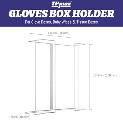 XL Gloves Box Holder,Wire Rack Dispenser for Gloves - Tissues Paper Towels Organizer - Mounting Accessories Included - Holds up to 3 Boxes - Perfect for Lab, Food Service and Home - size: Triple