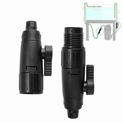 Black ABS Plastic Fish Tank Valve Interface Connector Quick Release Connector Control Hose Valve for Aquarium(12mm/0.5inch) - size: 12mm/0.5inch