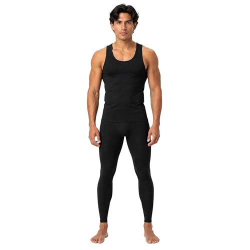 DEVOPS 3 Pack Men's Muscle Dry Fit Compression Tank Top Sleeveless Shirt | Compression Fit, Wicking, 4-Way Stretch, Running, Workout, UPF 50+, Sleeveless - color: Black / Charcoal / White, size: Large
