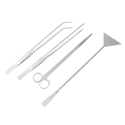 1set Aquarium Aquascaping Tools Kit Scissors Tweezers Spatula for Fish Tank Maintenance for Water Plants Substrate Gravel Care