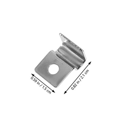 Happyyami 4pcs Fish Tank Glass Cover Brackets Easy Install Clips for Aquarium Lid Support Prevent Fish from Jumping Tank Accessories