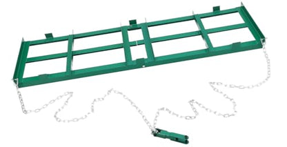 Heavy Duty Square Drag Harrow Driveway Grader - 96 Inch Tow Behind Landscape Rake for ATV, UTV, Tractor - Adjustable Lawn Leveling Tool for Gravel, Soil, Sand and Pasture Maintenance，Green