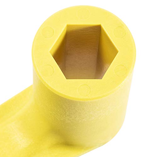 1-1/16" Boat Prop Wrench & PMPS-1-DP Prop Stop Block Kit, 91-859046Q4 Polymer Propeller Wrench - Works for Mercury Mercruiser Alpha, Fits All Outboard & Stern Drive Applications Light-Weight, Yellow