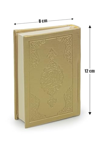 İhvan Online Medina Calligraphy Quran Set with Islamic Finger Counter, Portable Digital Prayer Tasbeeh, Pearl Zikirmatic Beads, 3 Pieces Gift for Ramadan & Eid & Mevlüt, Gold - color: Gold