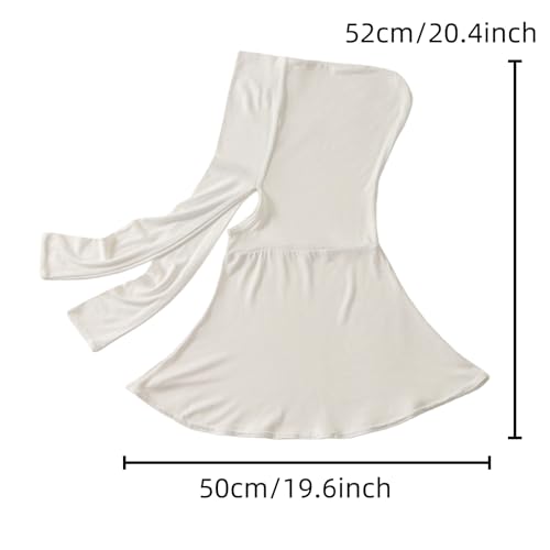 Yeieeo Adjustable Instant Hijab, Full Neck Coverage Breathable Jersey Headscarf for Muslim Women - color: White