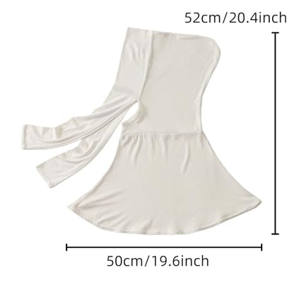 Yeieeo Adjustable Instant Hijab, Full Neck Coverage Breathable Jersey Headscarf for Muslim Women - color: White