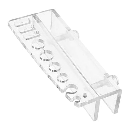 VANZACK Acrylic Aquarium Tool Organizer Rack for Fish Tank Maintenance Lightweight Wall-Mounted Storage for Scissors Tweezers and Tongs Design for Easy Access and Installation