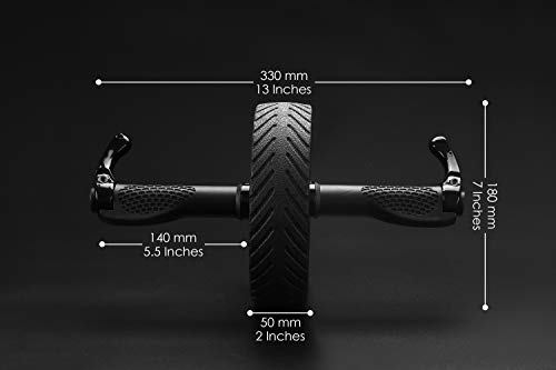 Ab Roller Wheel - Pre-Assembled Professional Grade Home & Gym Workout Abdominal Equipment for Abs Exercise - Core Stomach Abdomen Muscle Training and Strengthening while Rolling