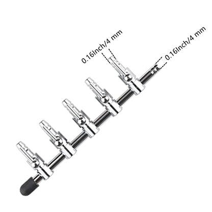Aquarium Fish Tank Air Flow Control Lever Pump 5 Way Inline Manifold Air Flow Pump Tubing Splitter Lever Control Valve 3-Pack