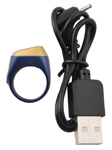 IQibla Smart for Zikr Ring with Digital Counter, Vibration Reminder, for OLED Display, 40mAh for battery and Prayer Time Alerts for Muslims, Black(20mm blue) - size: 20mm blue